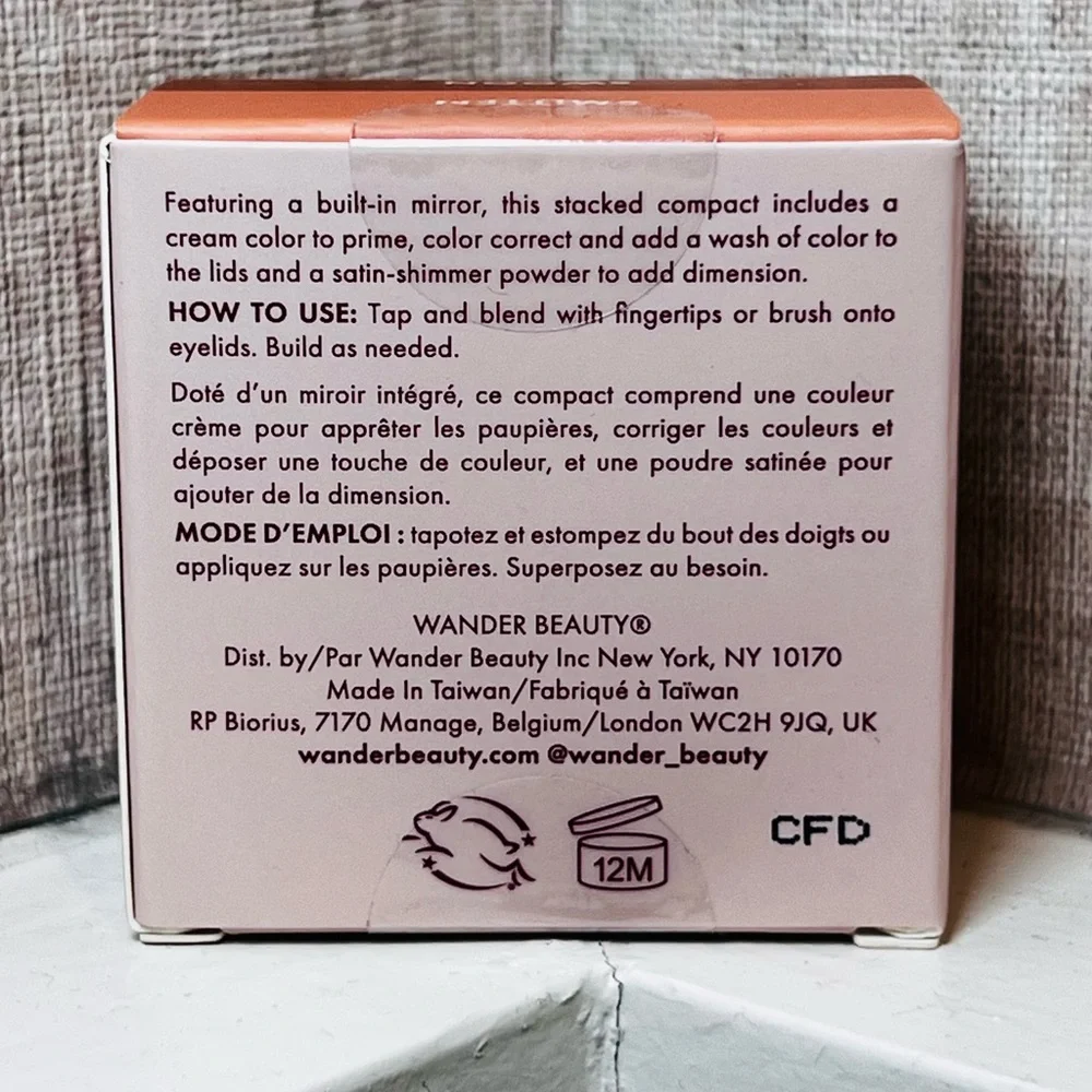 WANDER Beauty Eyeshadow Duo Double Date Powder Smitten Cream Swoon NIB Mirror
